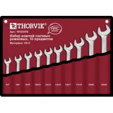 Набор ключей THORVIK гаечных рожковых серии ARC в сумке,6-24 мм,10 предметов (W1S10TB)