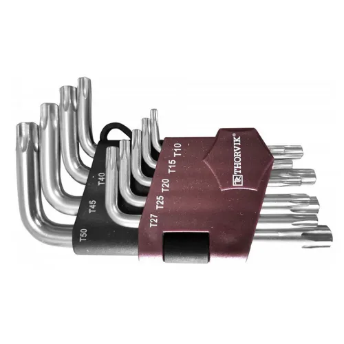 Набор ключей THORVIK, торцевых TORX® коротких, Т10-T50, 9 предметов TKS9S