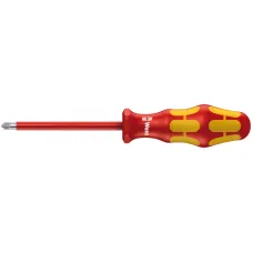Отвёртка диэлектрическая WERA PZ1x80мм Kraftform Plus комбинир.профиль Pozidriv/шлиц
