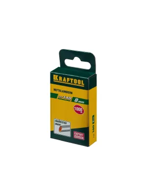 Скобы KRAFTOOL закаленные (1000 шт) 8 мм, зеленые (31680-08)