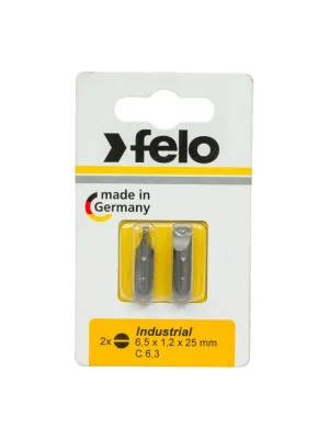 Бита FELO SL 6.5х25 Industrial 2шт. блистер (02061036)