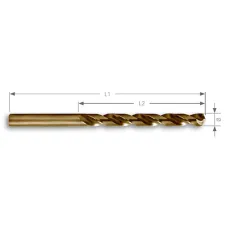 Сверло по металлу DIN 338 HSS Co 8.0x117мм