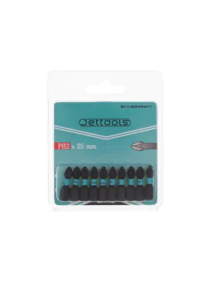 Бита Jettools PH2x25 (10шт), высокомагнитная 
