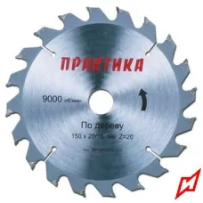 Диск пильный тв/сп ПРАКТИКА 300х32/30, Z=24 T=3.0мм дерево, ДСП