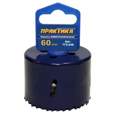 Коронка биметаллическая ПРАКТИКА 60мм (773-248)