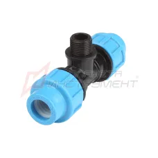 Тройник ДЖИЛЕКС ПНД РР 20 x 1/2” x 20 (9430) с наружной трубной резьбой