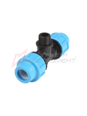 Тройник ДЖИЛЕКС ПНД РР 20 x 1/2” x 20 (9430) с наружной трубной резьбой