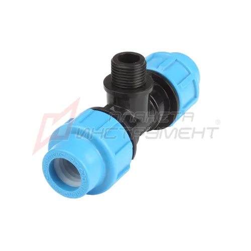 Тройник ДЖИЛЕКС ПНД РР 20 x 1/2” x 20 (9430) с наружной трубной резьбой