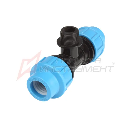 Тройник ДЖИЛЕКС ПНД РР 25 x 3/4” x 25 (9435) с наружной трубной резьбой