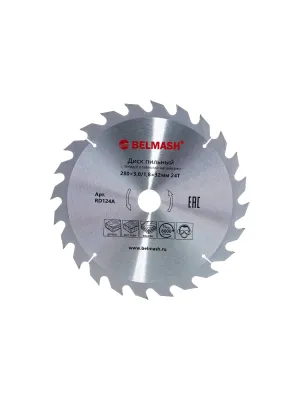 Диск пильный по дереву БЕЛМАШ RD124A (280х3.0/1.8х32/30мм) z24