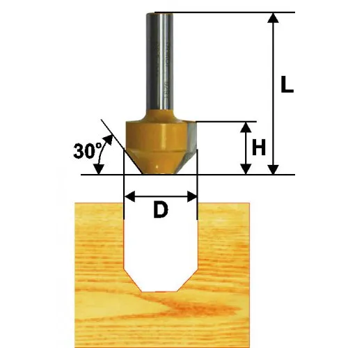Фреза ЭНКОР пазовая фасонная ф.11.9х13 хв.8мм 20° (10511э)