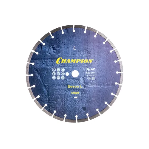 Диск алмазный CHAMPION 350_25.4/10 Concremax, старый бетон/железобетон с наполн.сред.тв. (C1629)