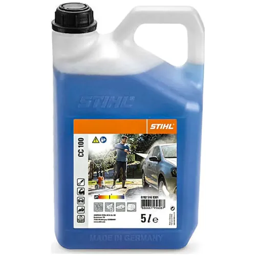 Шампунь STIHL с воском для транспортных средств СС 100 5л. (РН 4.5-5.5), пенящееся моющее средство для удаления типичных уличных загрязнений