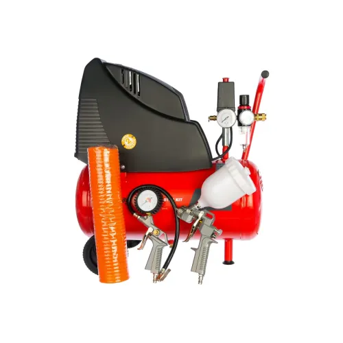 Компрессор FUBAG HOUSE MASTER KIT, 1.1кВт, 24л, безмасляный, 5 предметов оснастки