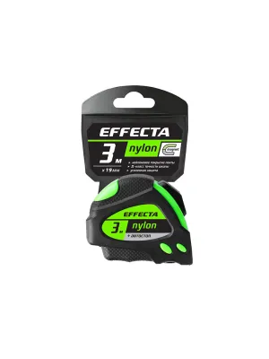 Рулетка EFFECTA Nylon -3м/19 мм