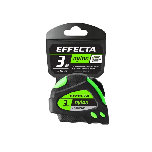 Рулетка EFFECTA Nylon -3м/19 мм