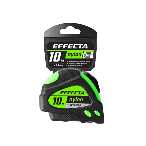 Рулетка EFFECTA Nylon -10м/25 мм
