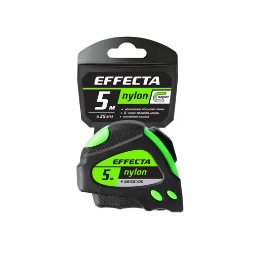 Рулетка EFFECTA Nylon -5м/25 мм
