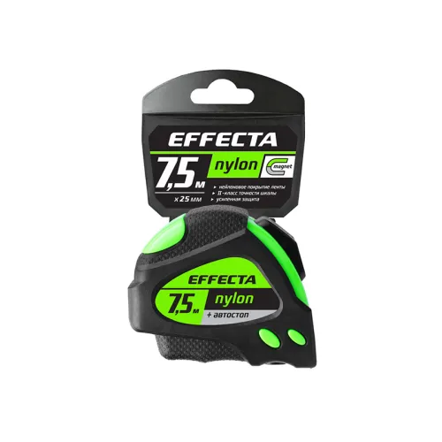 Рулетка EFFECTA Nylon -7,5м/25 мм