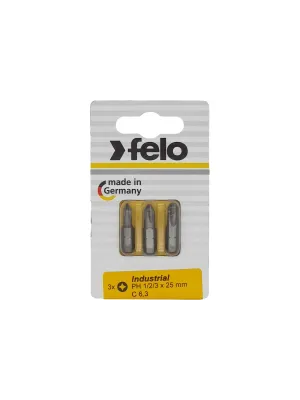 Бита FELO PH 1, PH 2, PH 3х25 3шт. блистер (02293116)