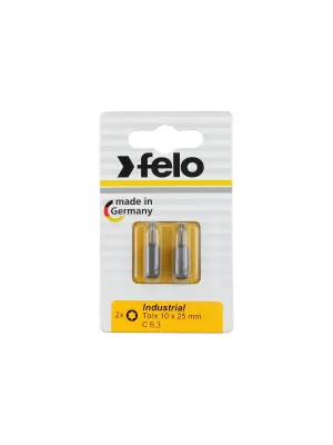 Бита FELO Torx 10х25 Industrial 2шт. блистер (02610036)