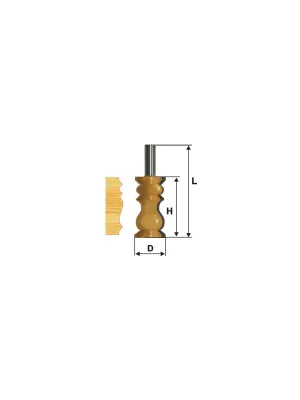 Фреза ЭНКОР кромочная фигурная ф 32х57 мм, хв. 12 мм (10684э)