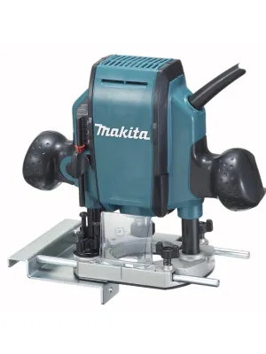 Фрезер MAKITA RP0900K, 900 Вт, 27000 об/мин, цан. 8 мм, ход 0-35 мм, 3.3 кг, кейс пласт.