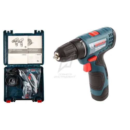 Аккумуляторный шуруповерт BOSCH GSR 120-LI, 1х2Ач, кейс