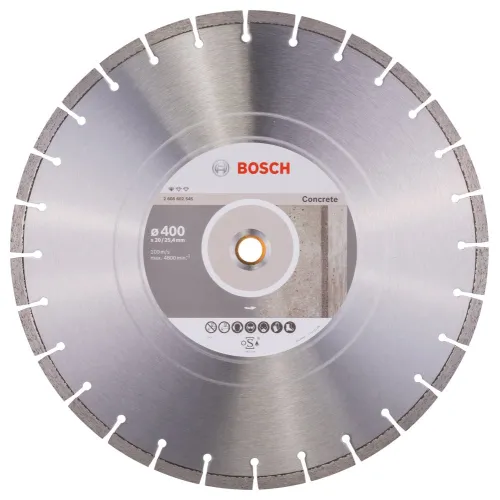 Диск алмазный BOSCH 400_25.4/20_3.2 по бетону сегментный (2608602545) Professional for Concrete
