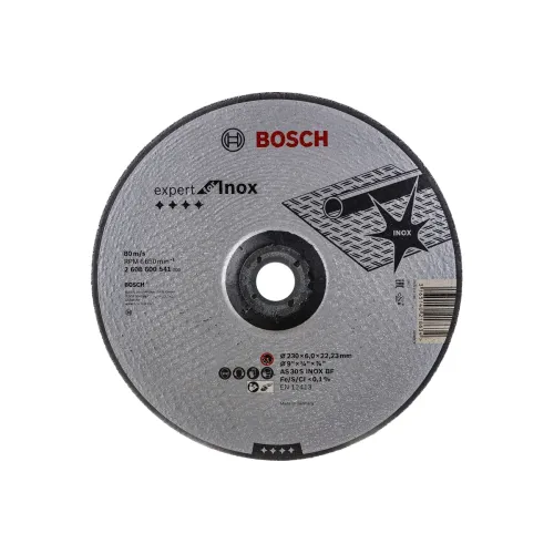 Диск зачистной BOSCH 230_22.2_6мм INOX по нержавейке (2608600541)