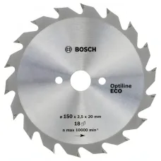 Диск пильный BOSCH 150_20/16_18 по дереву OPTILINE ECO (2608641783)