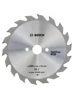Диск пильный BOSCH 150_20/16_18 по дереву OPTILINE ECO (2608641783)