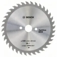 Диск пильный BOSCH 150_20/16_36 по дереву OPTILINE ECO (2608641784)