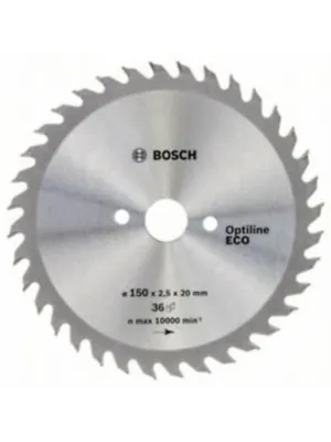 Диск пильный BOSCH 150_20/16_36 по дереву OPTILINE ECO (2608641784)