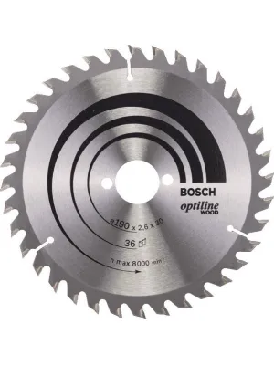 Диск пильный BOSCH 190_30 z36 по дереву (2608640616) OPTILINE