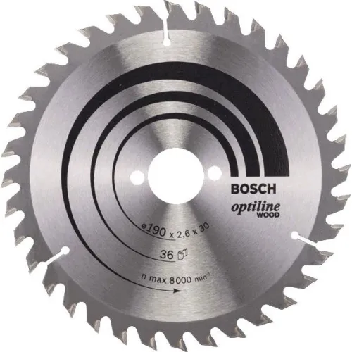Диск пильный BOSCH 190_30 z36 по дереву (2608640616) OPTILINE