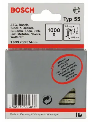 Скобы BOSCH 23/4мм (1000шт) (1609200374)