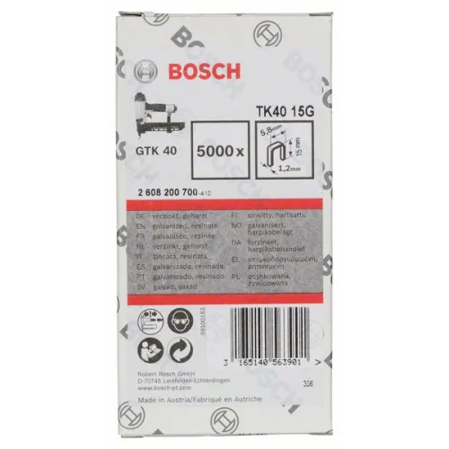 Скобы BOSCH для GTK40 TK40 15G 5000шт. (2608200700)