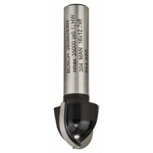 Фреза BOSCH галтельная полукруглая R8 16х12,7x8мм Z2 (2608628369)