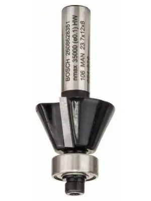 Фреза BOSCH кромочная конусная фасочная 25гр. 23,7x12х8мм Z2 (2608628351)