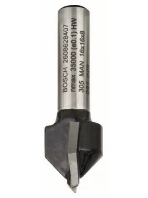 Фреза BOSCH пазовая V-образная 90гр.16х16х8мм Z2 (2608628407)
