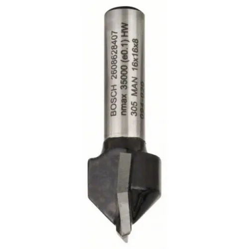 Фреза BOSCH пазовая V-образная 90гр.16х16х8мм Z2 (2608628407)